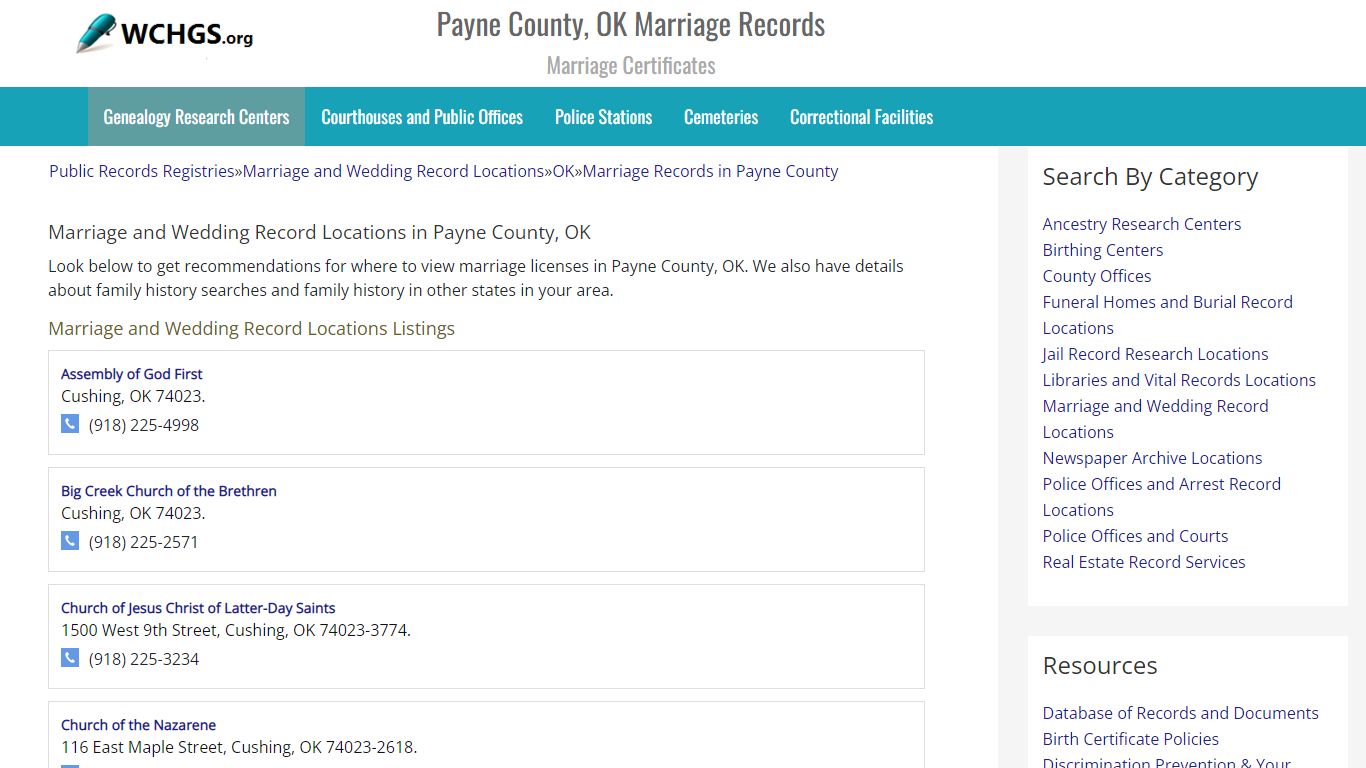 Payne County, OK Marriage Records - Marriage Certificates