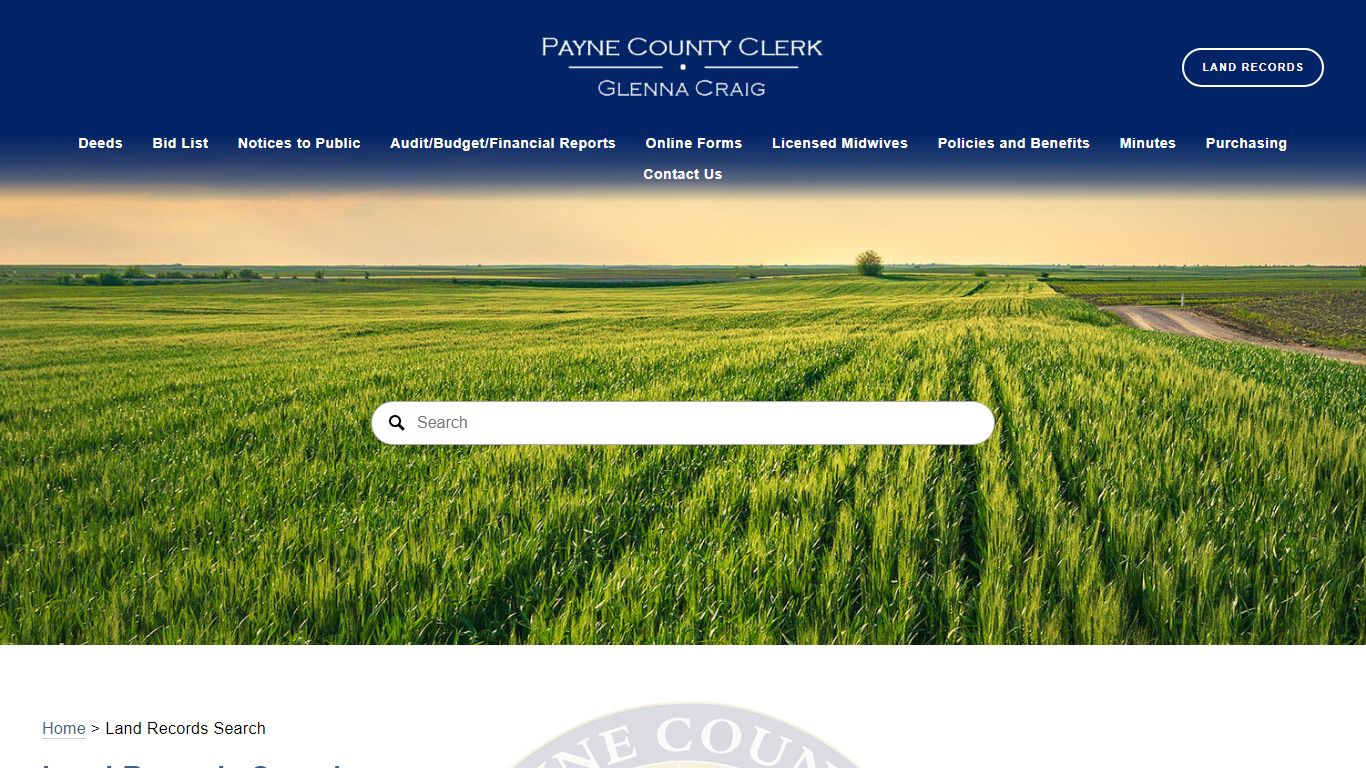 Land Records Search — Payne County Clerk